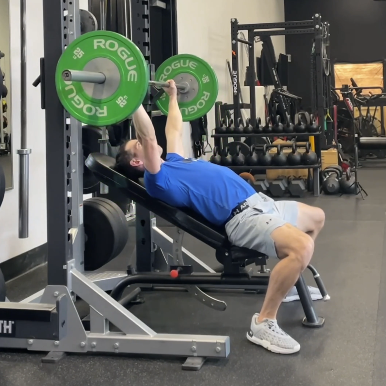 Incline Bench Press on the Fit For Golf App